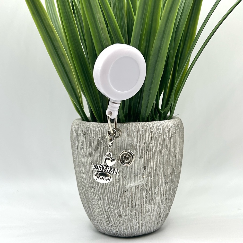 I ♥️ Football 🏈 Badge Reel Charm